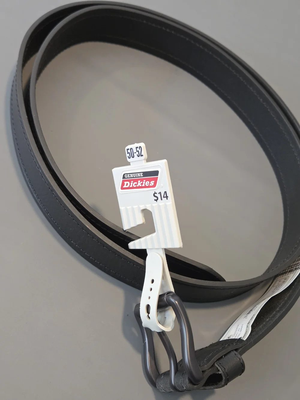 Dickies Black Leather Belt  with Black Hardware